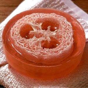 Loofa soap with a honey base